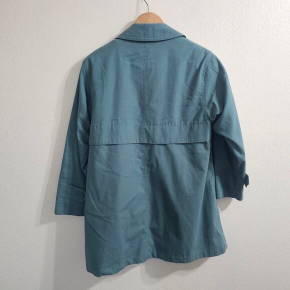 LONDON FOG Limited Edition Insulated Rain Jacket in Teal Blue Size Petite XS - Picture 3 of 10